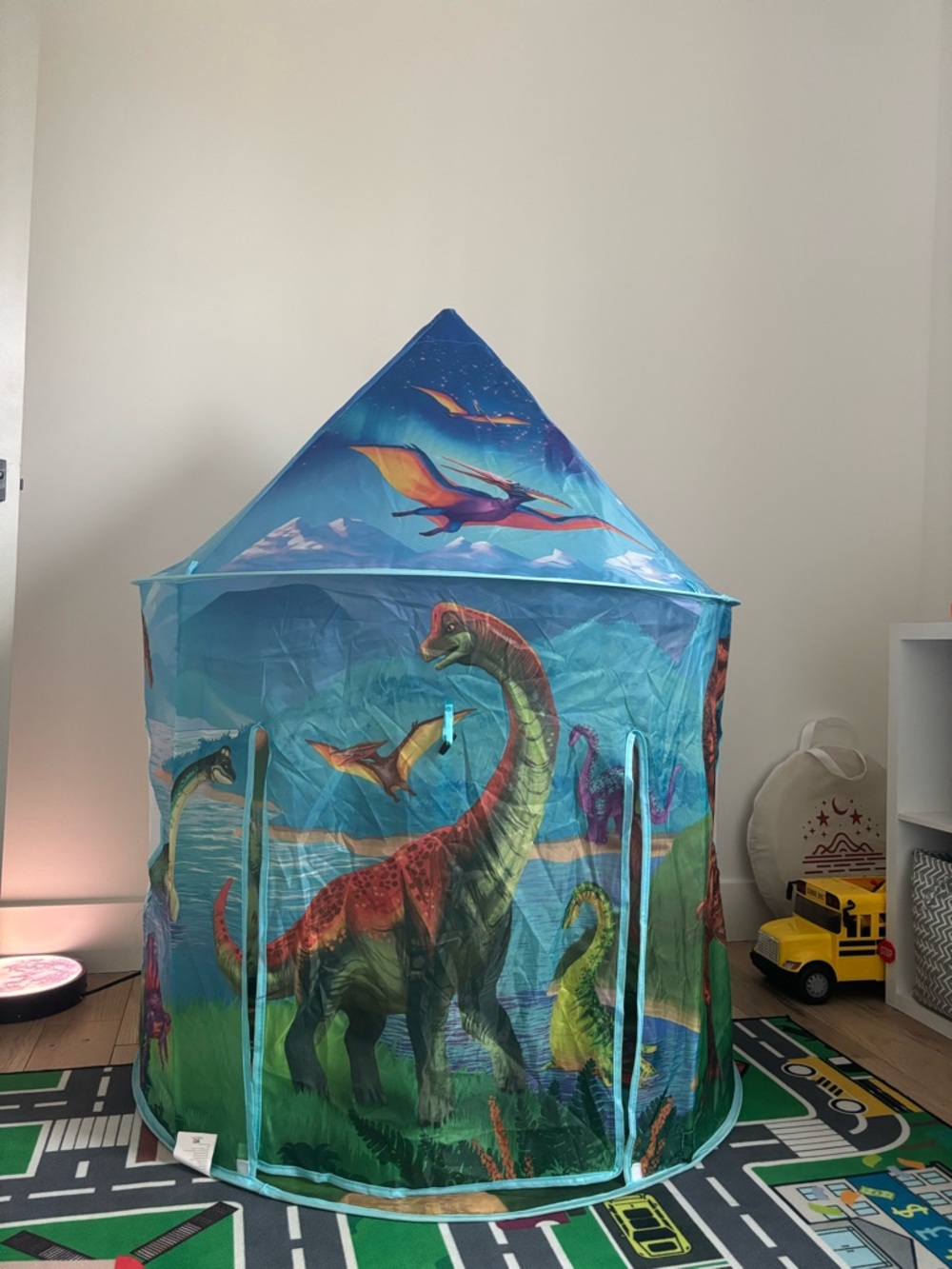 Kids Dinosaur Play Tent - Blue Multi